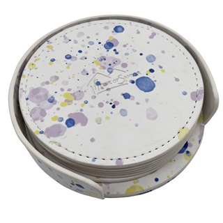Coaster set PU, splash look 