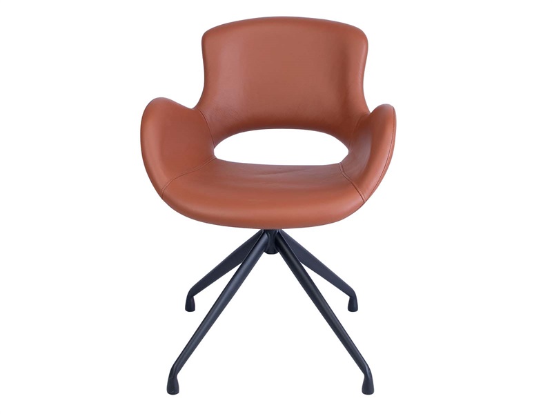 Luna dining chair, cognac leather 