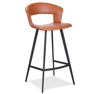 Tora tall bar stool, cognac