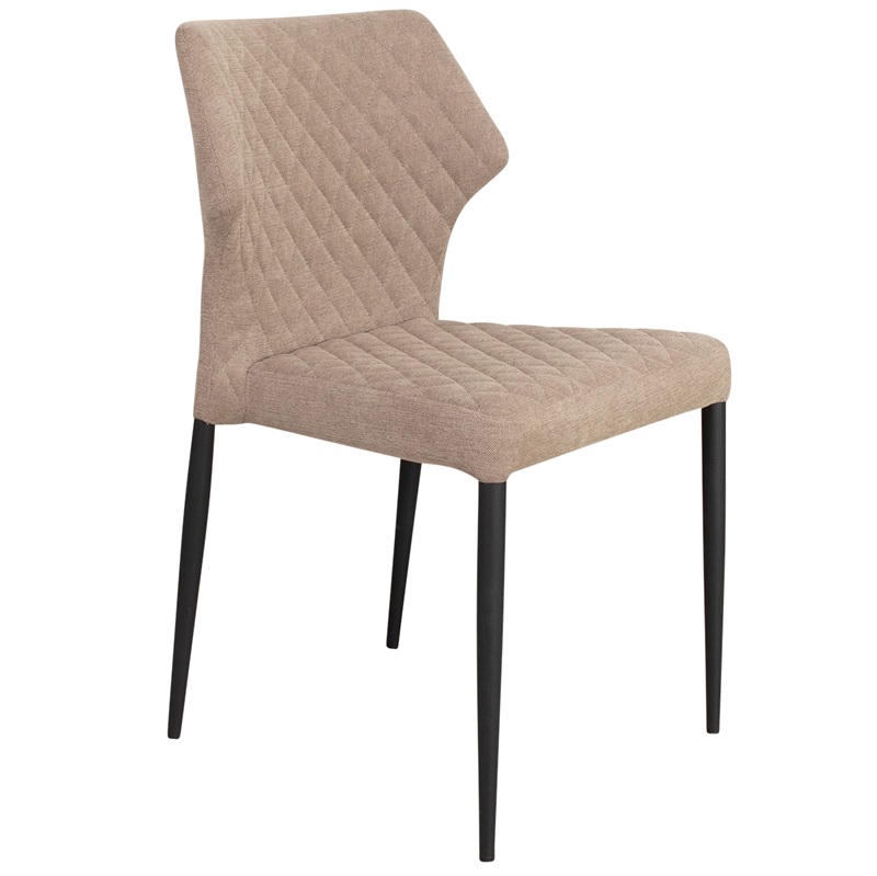 Dining Chair Beige Fabric (Model: Ydun)