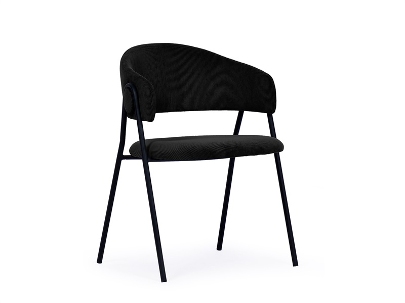 Lina dining chair, Black fabric