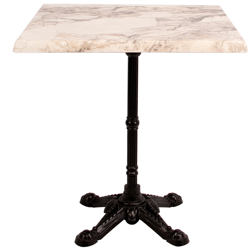 Bistro laminat table, 70x70, natural marble