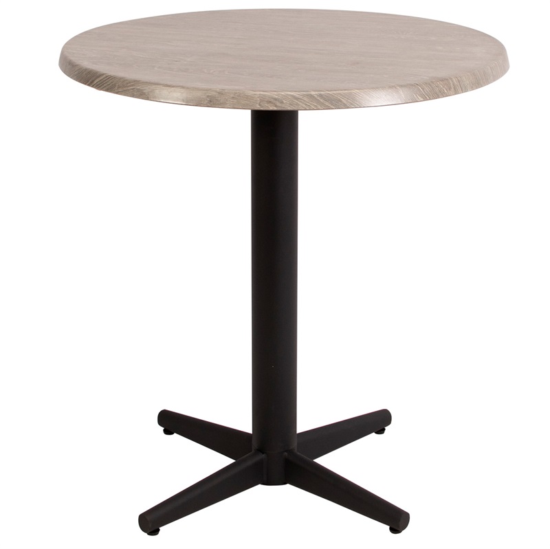 Bistro laminate table, grey wood