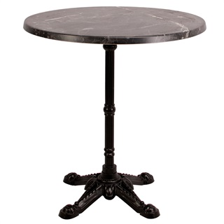 Bistro laminate café table, dark marble