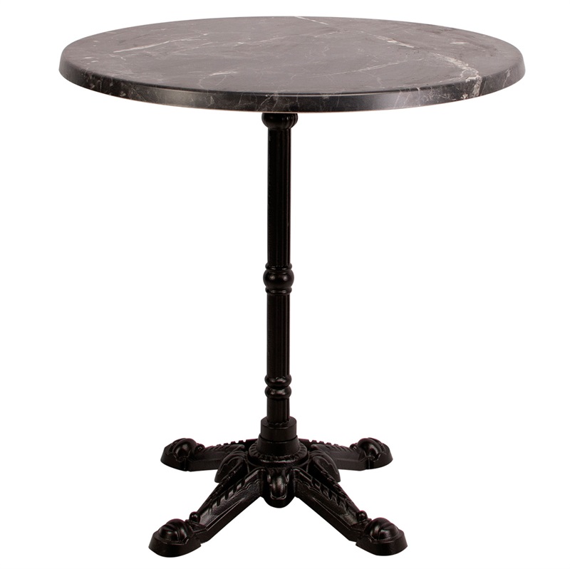 Bistro laminate café table, dark marble