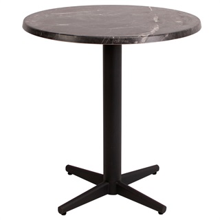 Bistro laminate café table, dark marble