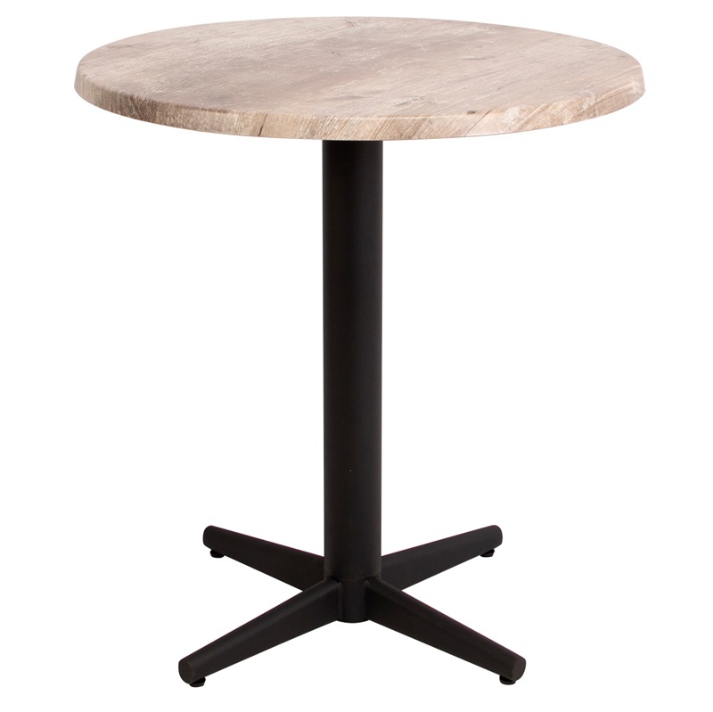  Bistro laminate table, rustic wood