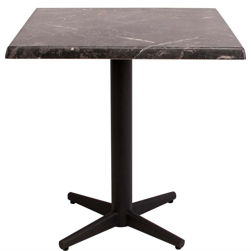 Bistro laminat table, 70x70, dark marble