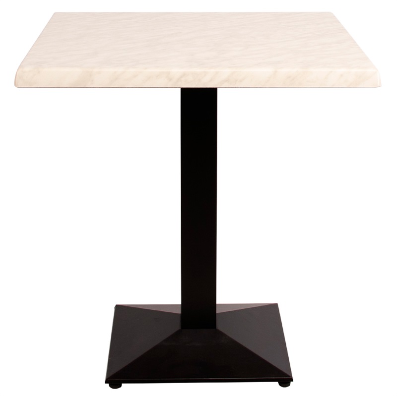 Bistro laminat table, 70x70, white marble