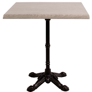 Bistro laminat table, 70x70, grey wood