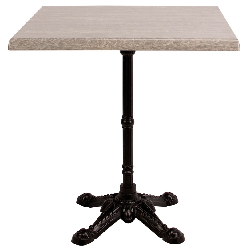 Bistro laminat table, 70x70, grey wood