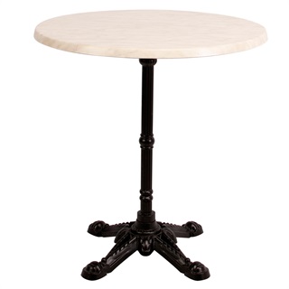  Bistro laminate table, white marble