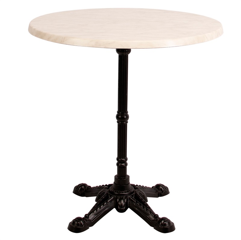  Bistro laminate table, white marble