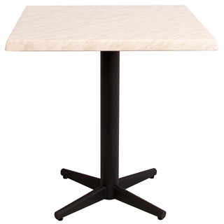 Bistro laminat table, 70x70, white marble