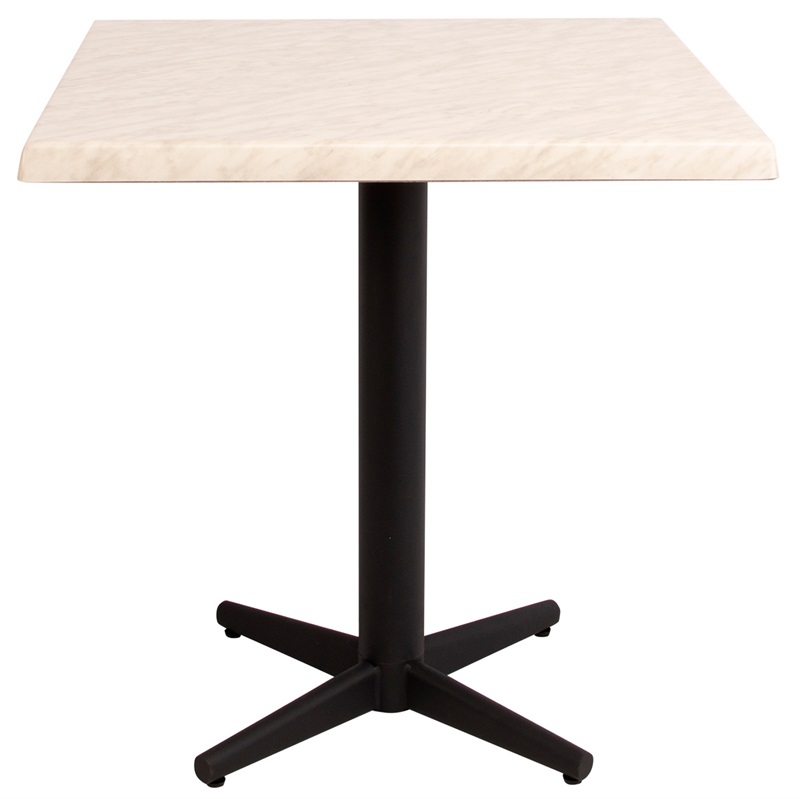 Bistro laminat table, 70x70, white marble