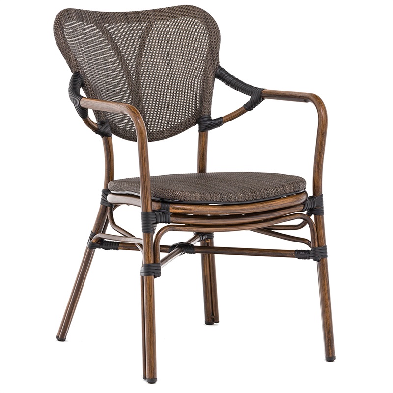 Colmar chair w. arm rest, brown