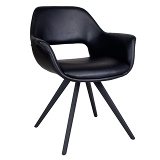 Fenja dining chair Black PU