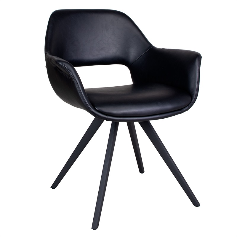 Fenja dining chair Black PU