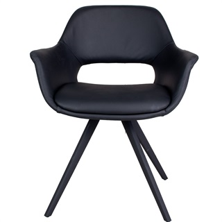 Fenja dining chair Black leather
