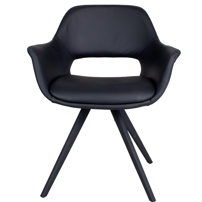 Fenja dining chair Black leather