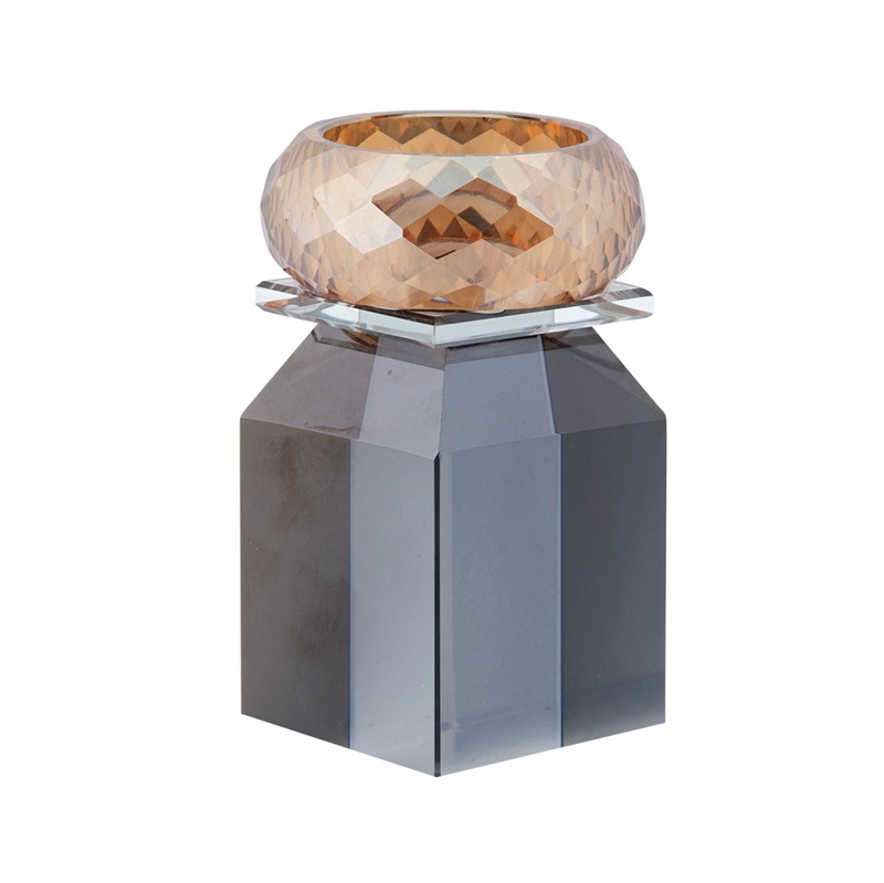 Honeysuckle tealight, smoke/clear/champagne 