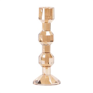 Iris candle holder 18 cm, champagne 