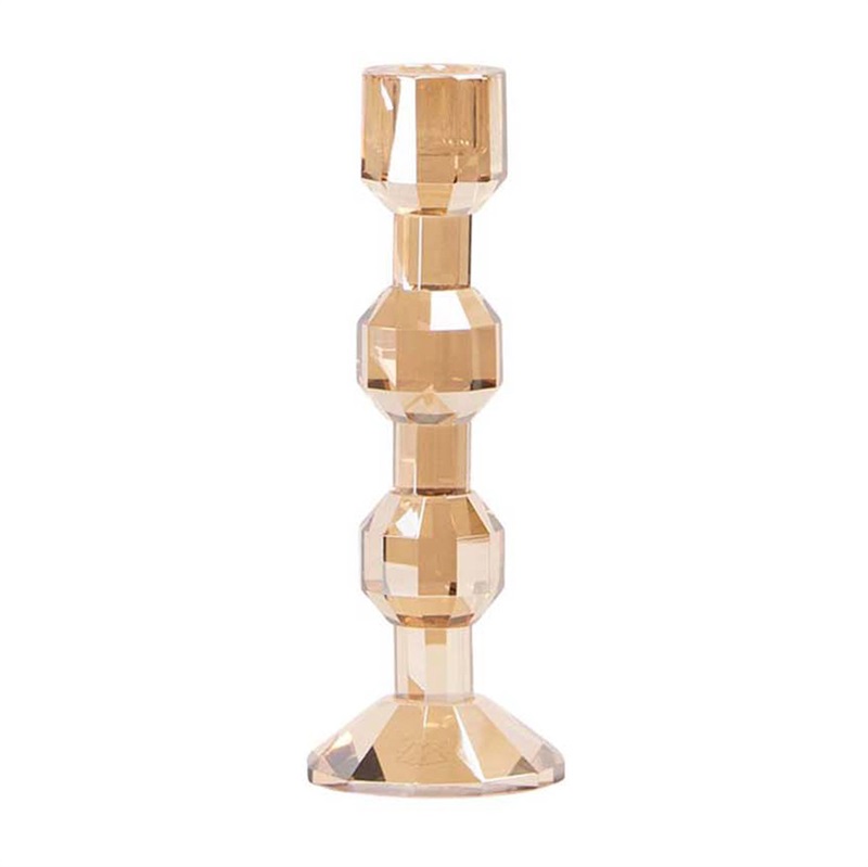 Iris candle holder 18 cm, champagne 