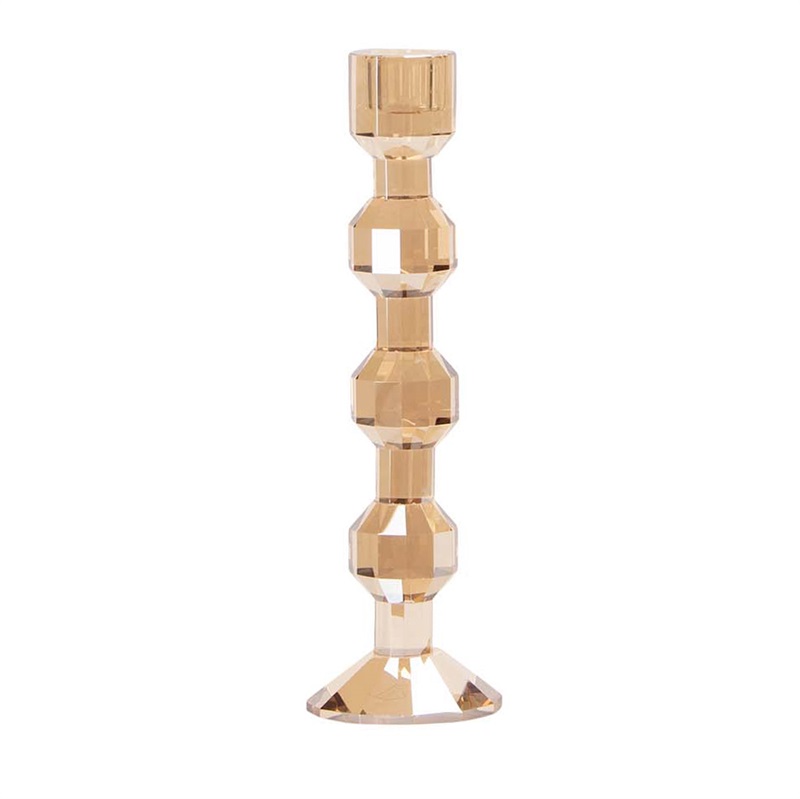 Iris candle holder 25 cm, champagne 