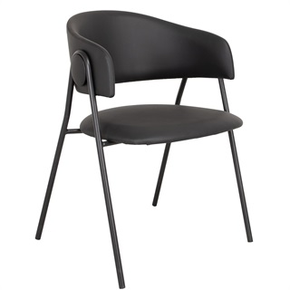 Lina dining chair,  black PU