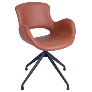 Luna dining chair, cognac leather 