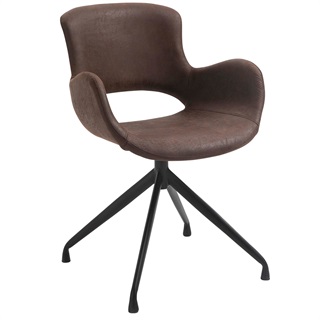 Luna dining chair, dark brown