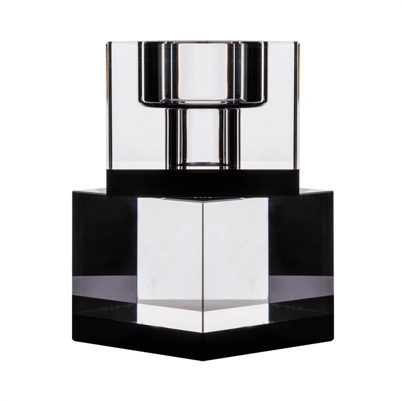 Lyng candle holder, black