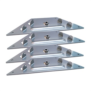 Mounting plate for bed legs