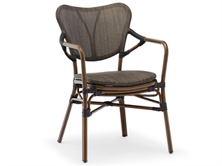 Colmar chair w. arm rest, brown
